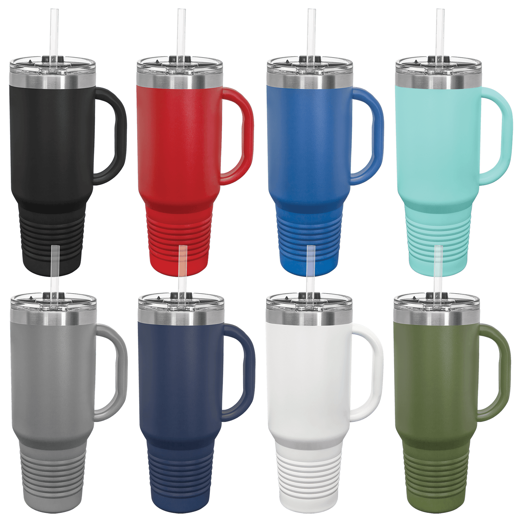 Personalized Stainless Steel Travel Mug With Handle and Lid