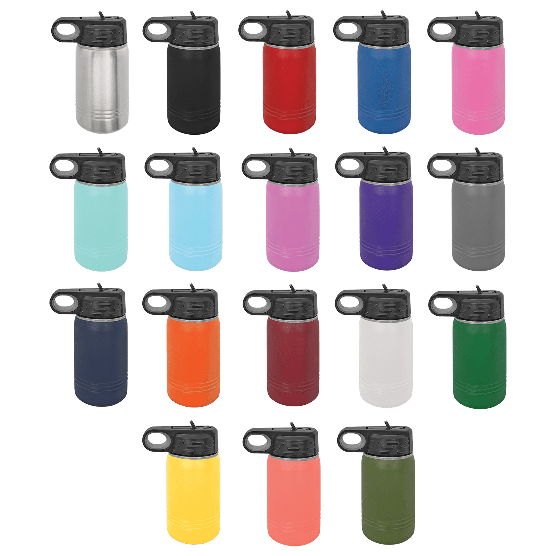 Water bottles, available in 12oz and 20oz
